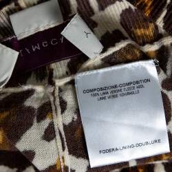 Pre Owned Stella McCartney Brown Animal Print Knit Pants M