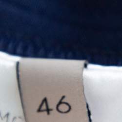 Pre Owned Stella McCartney Navy Blue Crepe Flared Midi Dress L