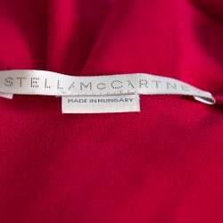 Pre Owned فستان ستيلا مكارتني متوسط الطول واسع كريب أحمر قرمزي مقاس كبير (لارج)