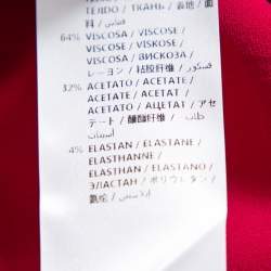 Pre Owned فستان ستيلا مكارتني متوسط الطول واسع كريب أحمر قرمزي مقاس كبير (لارج)