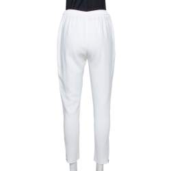 Pre Owned بنطلون ستيلا مكارتني "تامارا" مزين سحاب جيرسيه أبيض مقاس صغير (سمول)