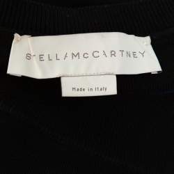 Pre Owned Stella McCartney Black Striped Wool Oversized Sweater S