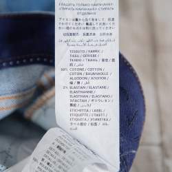 Pre Owned Stella McCartney Blue Denim Logo Tape Detail Straight Leg Jeans M