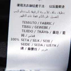 Pre Owned Stella McCartney Black Swan Embroidered Silk Shirt S