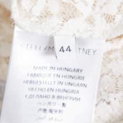 Stella McCartney Cream Lace Button Front Sheer Crop Top M