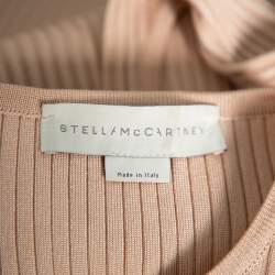 Stella McCartney Beige Rib Knit Sleeveless Flared Top & Flared Pants Set S