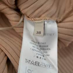 Stella McCartney Beige Rib Knit Sleeveless Flared Top & Flared Pants Set S
