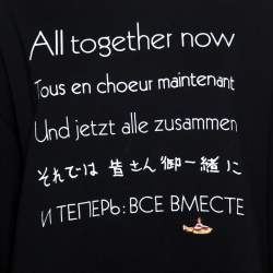مملوكة مسبقًا سويت شيرت ستيلا مكارتني ذا بييتلز قطن أسود أول توغيثر ناو مطرز مقاس متوسط - ميديوم