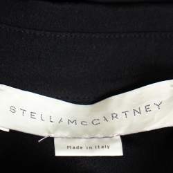 Pre Owned Stella McCartney Black Silk Embroidery Detail Button Front Shirt M