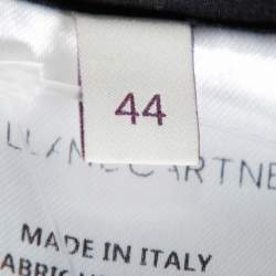 Pre Owned Stella McCartney Black Silk Embroidery Detail Button Front Shirt M