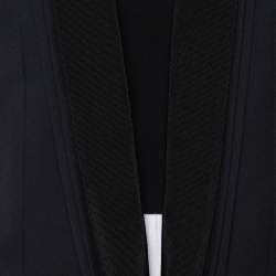 Pre Owned Stella McCartney Midnight Blue Wool Contrast Trim Detail Mathilda Blazer L