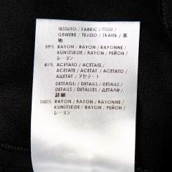 Pre Owned Stella McCartney Black Crepe Fringe Detail Sleeveless Top S