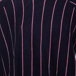 Pre Owned جمبر ستيلا مكارتني صوف مخطط أزرق كحلي مقاس صغير - سمول