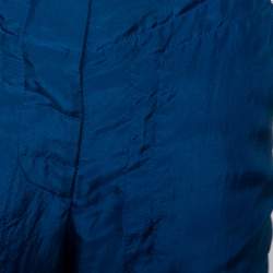 Pre Owned Stella McCartney Blue Silk Tapered Leg Trousers M