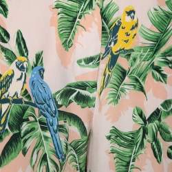 مملوكة مسبقًا Stella McCartney Pastel Pink Printed Silk Palazzo Trousers S