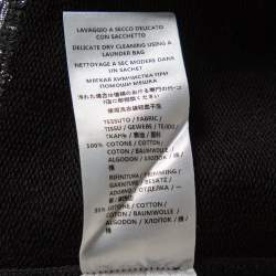 Pre Owned Stella McCartney Black Cotton Knit Paisley Jacquard Patch Detail Sweatshirt S