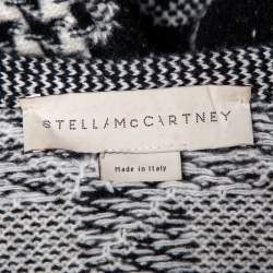 Pre Owned فستان ستيلا مكارتني كبير الحجم صوف نمط هوندزتوث مونوكرومي مقاس صغير (س مول)
