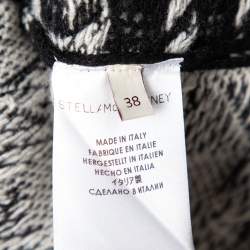 Pre Owned فستان ستيلا مكارتني كبير الحجم صوف نمط هوندزتوث مونوكرومي مقاس صغير (سمول)