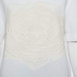 Pre Owned توب ستيلا ماكرتني أبليك كورشيه وردة قطن أبيض مقاس متوسط