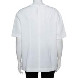 Pre Owned توب ستيلا ماكرتني أبليك كورشيه وردة قطن أبيض مقاس متوسط