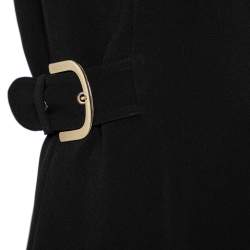 Pre Owned Stella McCartney Black Crepe Side Buckle Detail Top L