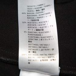 Pre Owned Stella McCartney Black Crepe Side Buckle Detail Top L