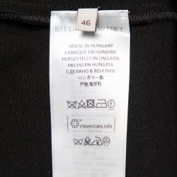 Pre Owned Stella McCartney Black Crepe Side Buckle Detail Top L