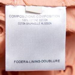 Stella McCartney Pink Eyelet Lace Back Button Detail Top S