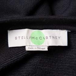 Pre Owned Stella McCartney Black Cotton Crystal Embellished & Applique Detail Crewneck Sweatshirt S