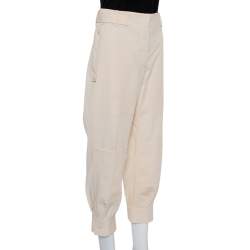 Pre Owned Stella McCartney Cream Wool Cargo Pants M