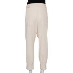 Pre Owned Stella McCartney Cream Wool Cargo Pants M