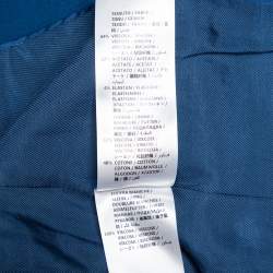 Pre Owned Stella McCartney Blue Crepe Button Front Blazer & Zipper Detail Elastic Waist Trousers S