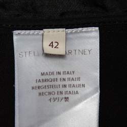 Pre Owned فستان ستيلا مكارتني صغير كبير الحجم دانتيل و كريب أسود مقاس وسط (ميديوم)