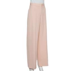 Pre Owned Stella McCartney Pink Wool Flared Leg Trousers S
