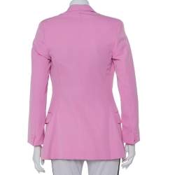 Pre Owned جاكيت بليزر ستيلا مكارتني وردي صدرية مزدوجة مقاس صغير (سم ول)