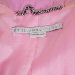 Pre Owned جاكيت بليزر ستيلا مكارتني وردي صدرية مزدوجة مقاس صغير (سمول)