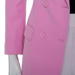 Pre Owned جاكيت بليزر ستيلا مكارتني وردي صدرية مزدوجة مقاس صغير (سمول)