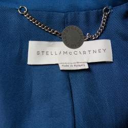Stella McCartney Blue Wool Contrast Collar Trim Blazer & Tapered Leg Trousers S