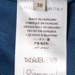 Stella McCartney Blue Wool Contrast Collar Trim Blazer & Tapered Leg Trousers S
