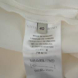 Pre Owned بنطلون رياضي ستيلا مكاتني جوليا قطن كريب أبيض مقاس صغير - سمول