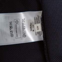 Pre Owned Stella McCartney Navy Blue Embroidered Cotton Penelope Midi Skirt S