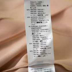 Pre Owned فستان ستيلا ماكرتني سكاتر تفاصيل رقبة ثقب مفتاح كريب وردي فاتح مقاس صغير