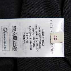 Pre Owned Stella McCartney Black Wool Sleeveless Long Blazer Jacket S