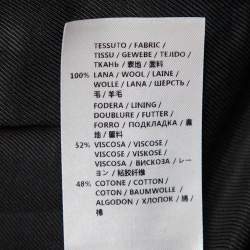 Pre Owned Stella McCartney Black Wool Sleeveless Long Blazer Jacket S