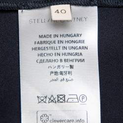 Pre Owned Stella McCartney Midnight Blue Silk & Lace Paneled Maxi Skirt S