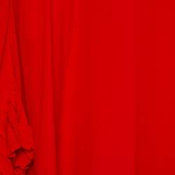 Pre Owned تنورة ستيلا مكارتني اشلين مزينة منفوشة متوسطة الطول حرير أحمر مقاس صغير (سمول)