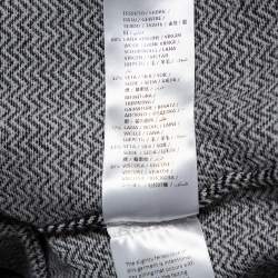 Pre Owned بنطلون ستيلا مكارتني نمط مموج مونوكرومي صوف وحرير مقاس صغير جدًا - إكس سمول