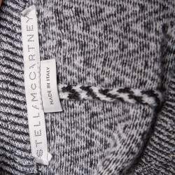 Pre Owned بنطلون ستيلا مكارتني نمط مموج مونوكرومي صوف وحرير مقاس صغير جدًا - إكس سمول