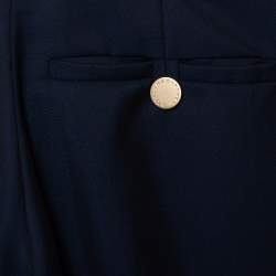 Pre Owned Stella McCartney Navy Blue Wool & Mohair Straight Leg Pants S