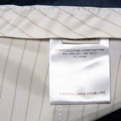 Pre Owned Stella McCartney Navy Blue Wool & Mohair Straight Leg Pants S